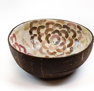 by overstockArt Peony Petals Coconut Bowl