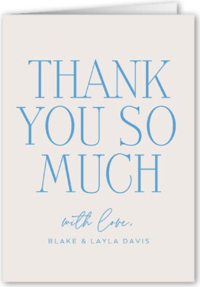 Wedding Thank You Cards: Majestic Marriage Thank You Card, Blue, 3X5, Matte, Folded Smooth Cardstock