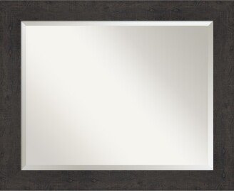 Rustic Plank Framed Bathroom Vanity Wall Mirror, 33.38