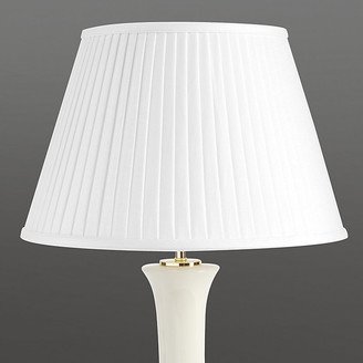 Linen Side Pleat Empire Lamp Shade White 14