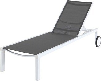 Mōd Furniture Peyton Sling Armless Chaise Lounge in White/Gray