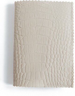 Saborka Passport Holder In Beige Vegan Croco