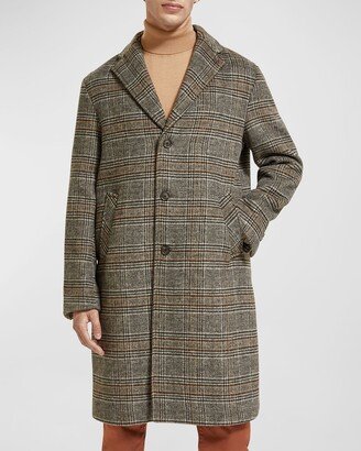 Men's Boucle Plaid Overcoat