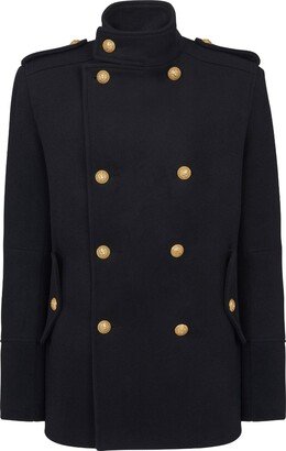 Double-Breasted Wool Peacoat