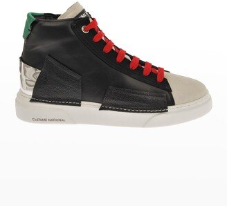 Men's Colorblock Patch High-Top Sneakers