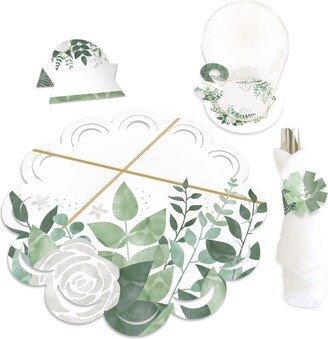 Big Dot Of Happiness Boho Botanical Party Paper Charger & Decor Chargerific Kit Setting for 8