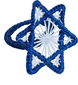 star Of David Napkin Ring/Iraca/Raffia/Holiday Table Decor