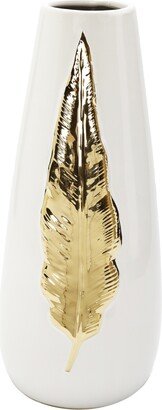 Vivience Tall Leaf Design Vase, 12