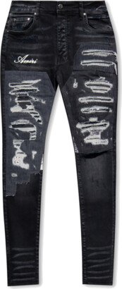 Tapered Leg Jeans - Black