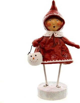 Lori Mitchell Bundled Up Brenna - One Figurines 5.75 Inches - Christmas Snowball Purse - 22127 - Polyresin - Red