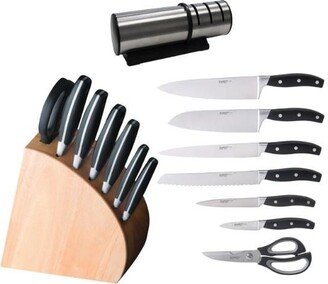 Forged 9Pc Cutlery Set with Sharpener