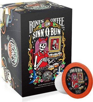 Bones Coffee Company Flavored Coffee K Cups Sinn-O-Bunn Cinnamon Bun Flavor