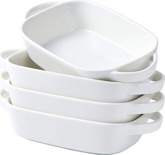 9'' x 5'' Ceramic Baking Dish - White - Set of 4