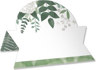 Big Dot of Happiness Boho Botanical - Greenery Party Tent Buffet Card - Table Setting Name Place Cards - Set of 24