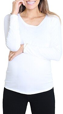 Maternity Long Sleeve Scoop Neck Tee