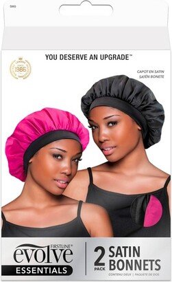 Evolve Products Satin Hair Bonnets - - 2pk