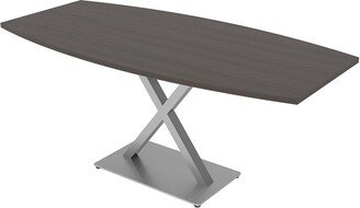Skutchi Designs, Inc. 6 Person Boat Shaped Conference Table With X Base And Power Module