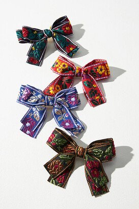 By Anthropologie Floral Hair Bow Clips, Set of 4