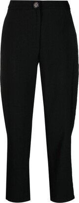 High-Waisted Cropped Trousers-AF