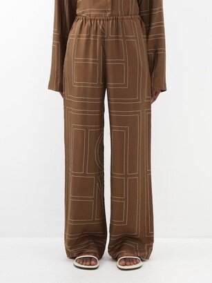 Monogram-jacquard Silk Pyjama Bottoms