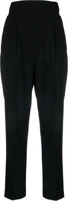 High-Waisted Cropped Trousers-AA