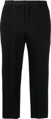 Pleated Cropped Trousers-AB