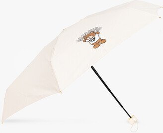 Folding Umbrella With Logo Unisex - Cream-AA
