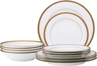 Charlotta Gold 12 Pc Dinnerware Set