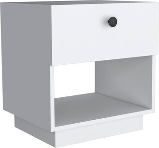 Paris 1 Drawer Nightstand with 1 Shelf, White