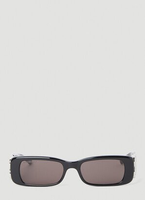 Dynasty Rectangle Sunglasses - Sunglasses Black One Size