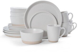 hudson beige 16 pc dinnerware set, service for 4