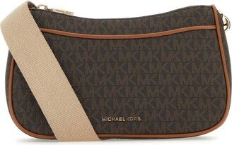 Monogram-Patterned Zipped Crossbody Bag