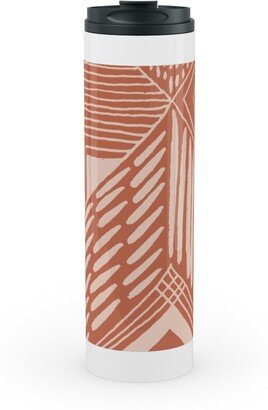 Travel Mugs: Neutral Retreat - Terracotta Stainless Mug, White, 20Oz, Pink