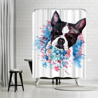 71 x 74 Shower Curtain, Boston Terrier by Suren Nersisyan