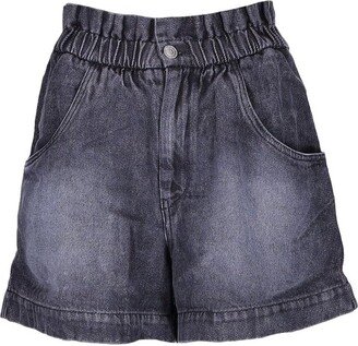 Titea High-Waist Denim Shorts-AA