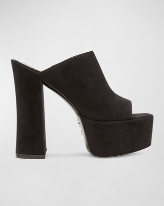 Skyhigh Suede Mule Platform Sandals-AA