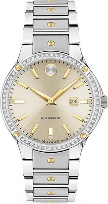 SE Automatic Two-Tone Stainless Steel & Diamond Bracelet Watch