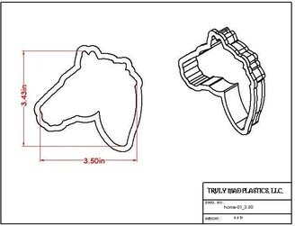 Fast Shipping Horse 01 Cookie Cutter, Cowboy Cutter