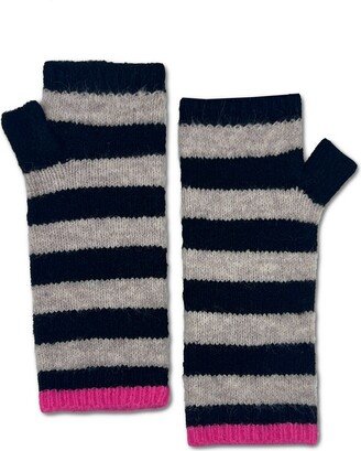 Nooki Design Farah Knitted Stripe Wristwarmer-Black