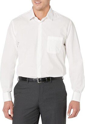 Big Tall 39000 Solid Dress Shirt (White) Men's Clothing