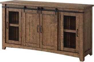 Chesapeake Solid Wood TV Stand Natural Brown Finish - Martin Svensson Home
