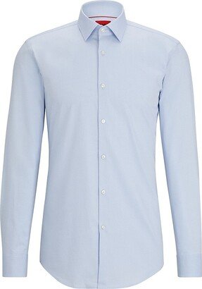 Slim-Fit Shirt In Structured Stretch Cotton-AA