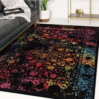 Luxe Weavers Distressed Floral Area Rug, Multi 5x7