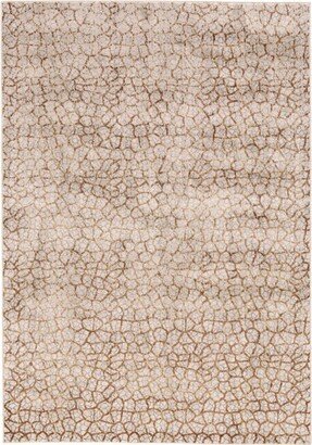 Feizy Cannes Transitional Animal Print, Brown/Gray/Ivory, 1'-8 x 2'-10 Accent Rug