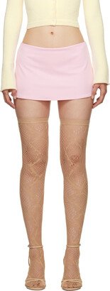 GUIZIO Pink Micro Miniskirt