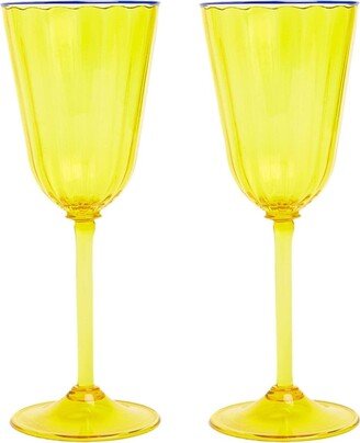 Rainbow Murano wine glasses (set of 2)