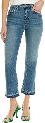 Women's High-Waist Slim Kick with Raw Hem in Luxe Vintage Iris Blue