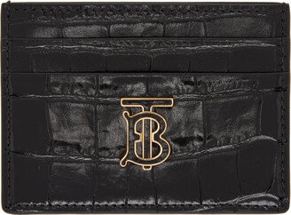 Black Croc Card Holder