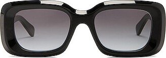 Gayia Rectangular Sunglasses in Black