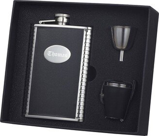 Personalized Visol Tux 8 Oz Flask Gift Set - Free Engraving